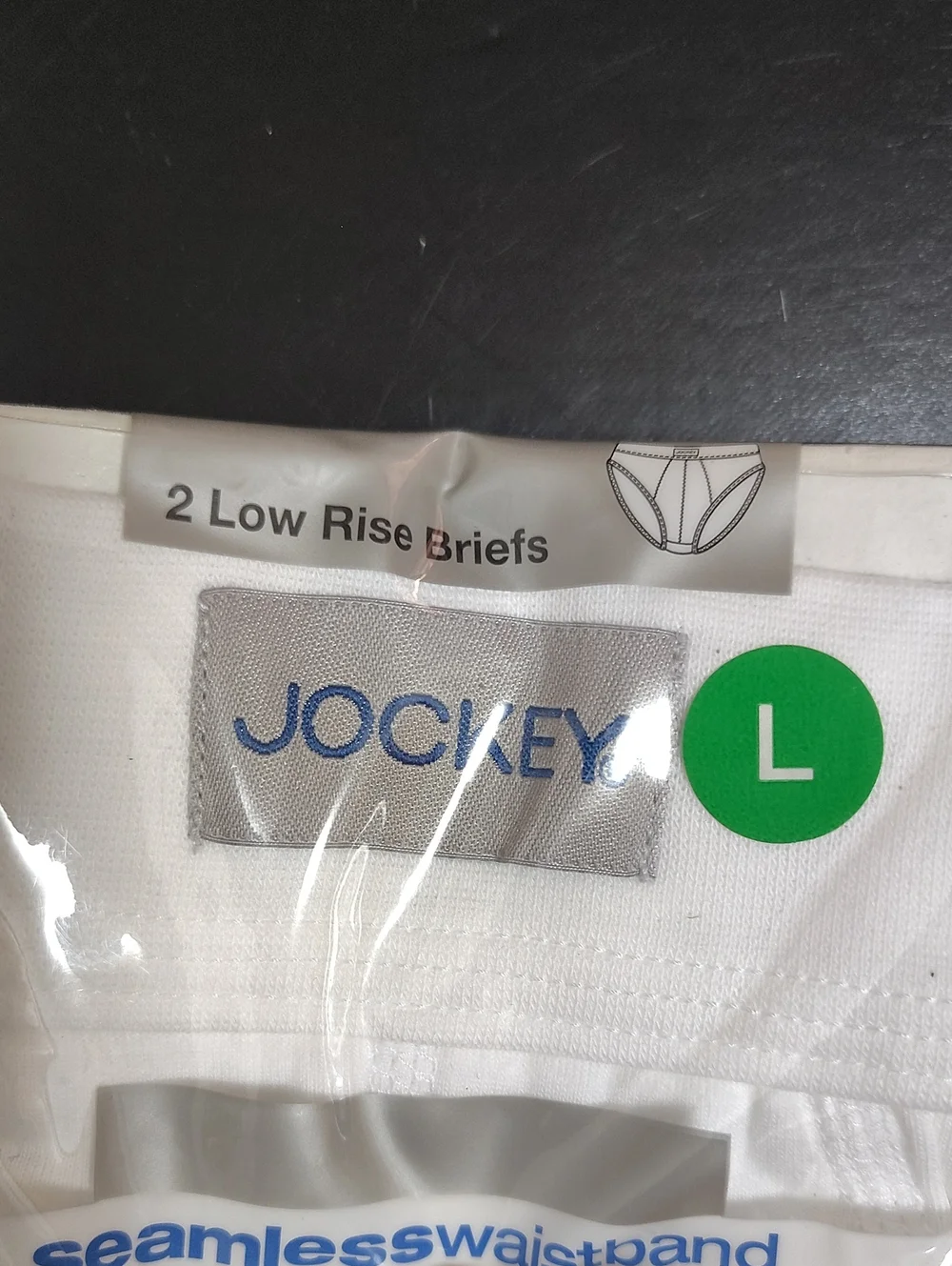 Vintage 2006 Jockey White Low-Rise Briefs with Seamless Waistband 2pk - Size L